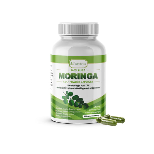 100% Pure Moringa Leaf Capsules