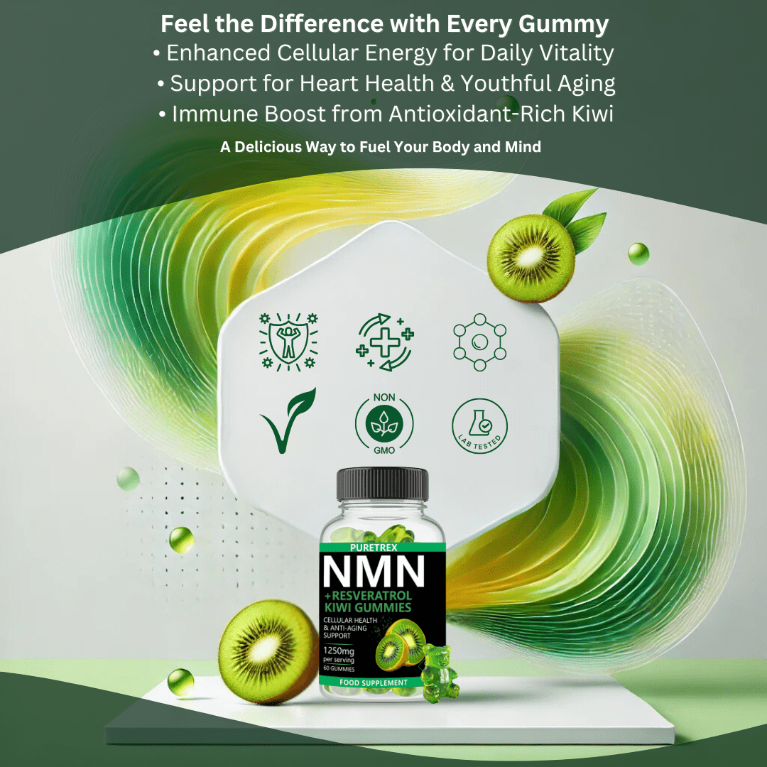 NMN + Resveratrol Kiwi Gummies - PURETREX