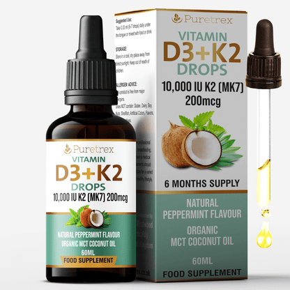 Vitamin D3 10,000 IU + K2 200mcg Drops