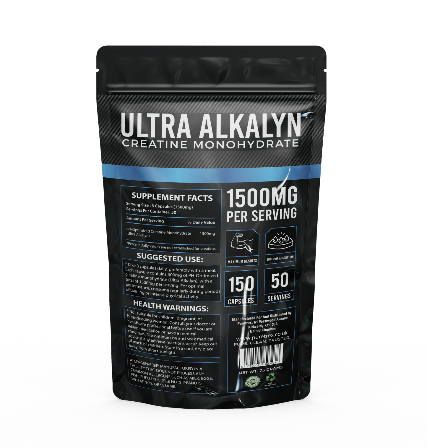 Ultra Alkalyn Hardcore Creatine Monohydrate Capsules