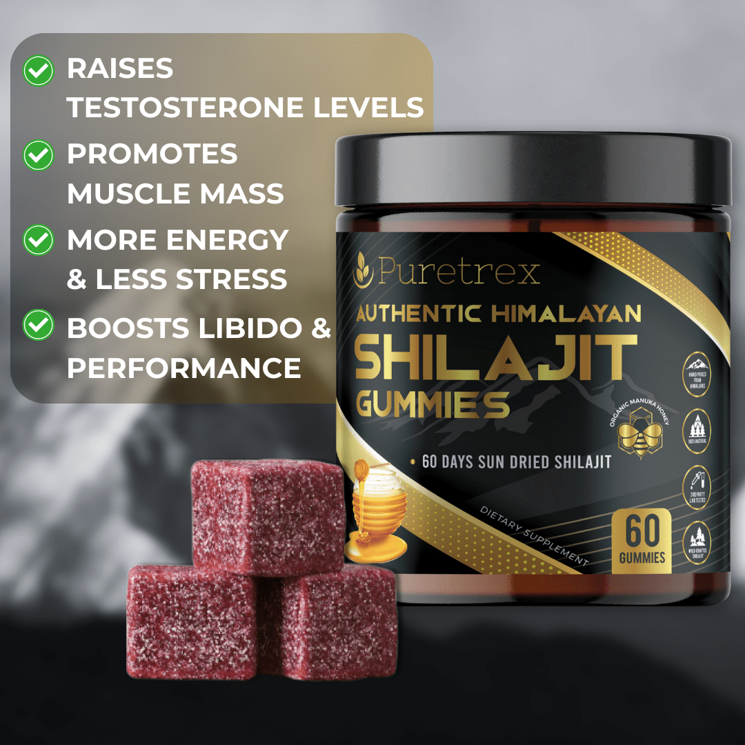 Organic Shilajit Gummies with Manuka Honey & Blood Orange - PURETREX