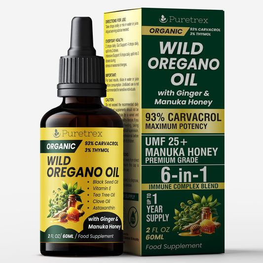 Wild Oregano Oil Drops with Ginger & Manuka Honey