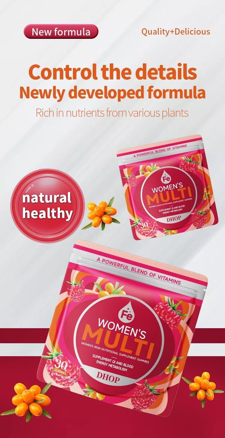 Women's Multi – Iron & Vitamin Supplement Gummies