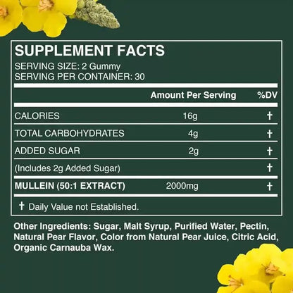 Mullein Leaf Extract  Gummies